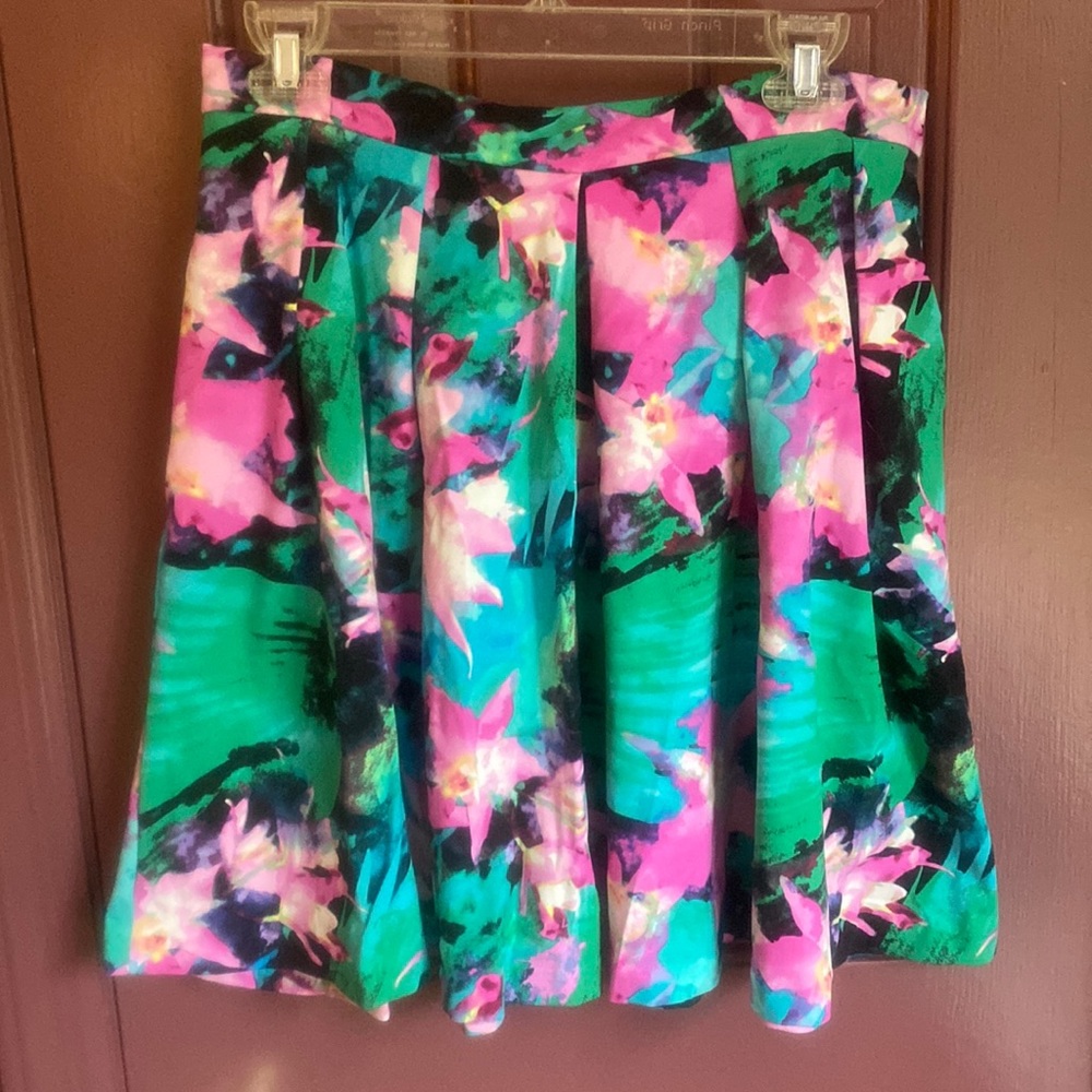 Cynthia Rowley M Floral Skater Skirt